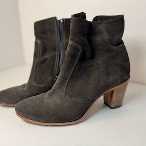 Alberto Fermani Women's Suede Ankle Boots - Grey Green 38